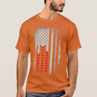 DJ American Flagga Audio Ingenjör Disk Jockey Kärl T Shirt