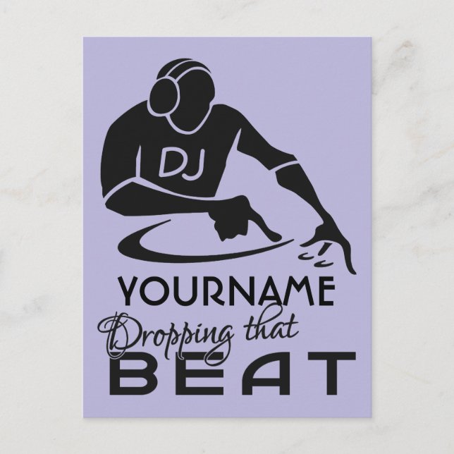 DJ-anpassat namn och färg-vykort Vykort (Framsida)