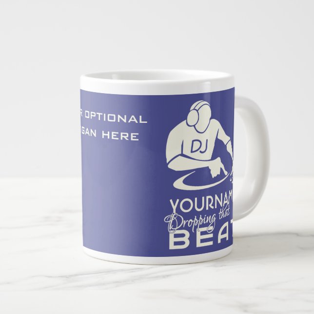 DJ anpassningsbar färg muggar Jumbo Mugg (Framsida höger)