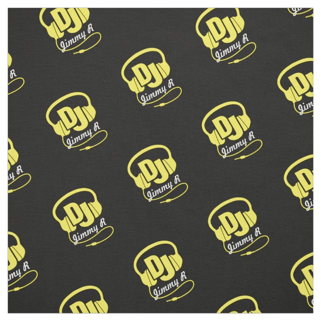 DJ-anpassningsbar för hörlurar med namnet gultens  Tyg (Provkarta)