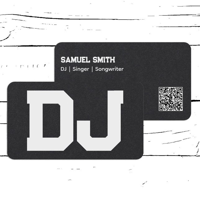 DJ-Anpassningsbar QR-kod Visitkort (DJ Custom QR Code Business Cards)