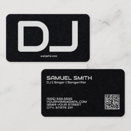 DJ-Anpassningsbar QR-kodpremie Visitkort