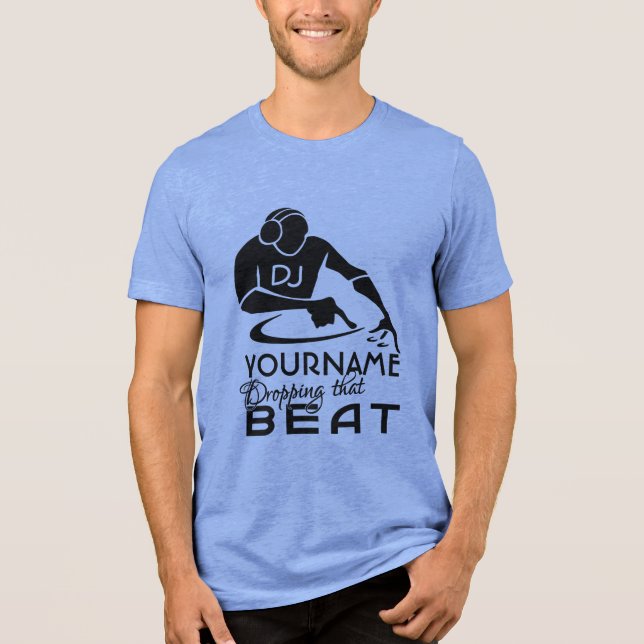 DJ anpassningsbar shirt - välj stil & färg T (Framsida)