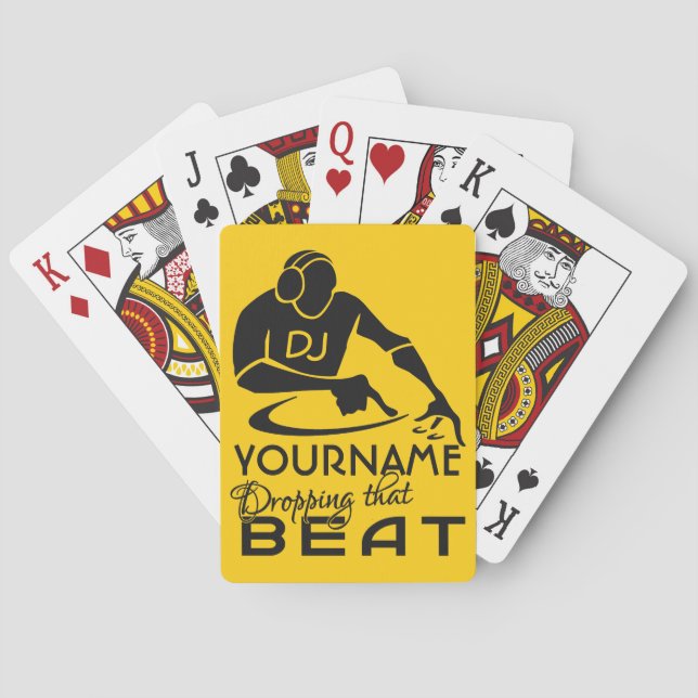 Dj-anpassningsbar som leker kort kortlek (Baksidan)