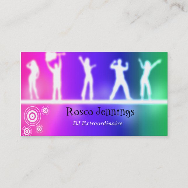 Dj-anpassningsbarvisitkort Visitkort (Framsida)