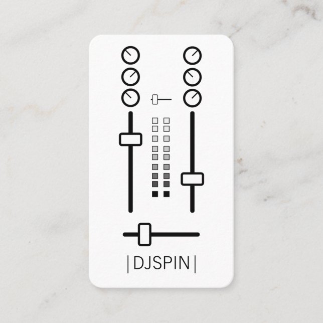 DJ-anställningskort Visitkort (Framsida)