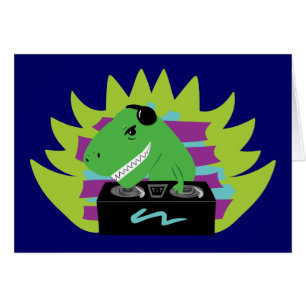 Dj-asaurus Rex Hälsningskort