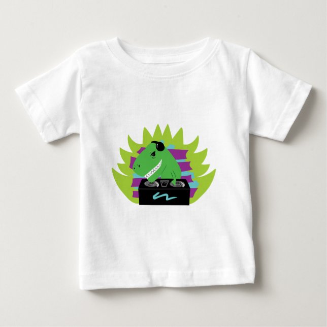 Dj-asaurus Rex Infant T-Shirt (Framsida)