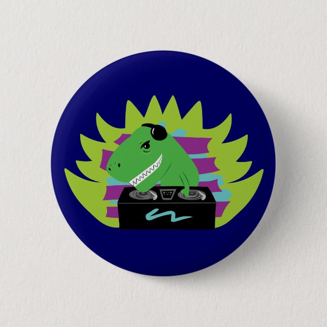 Dj-asaurus Rex Knapp (Framsida)