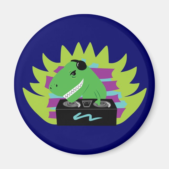 Dj-asaurus Rex Magnet (Framsidan)