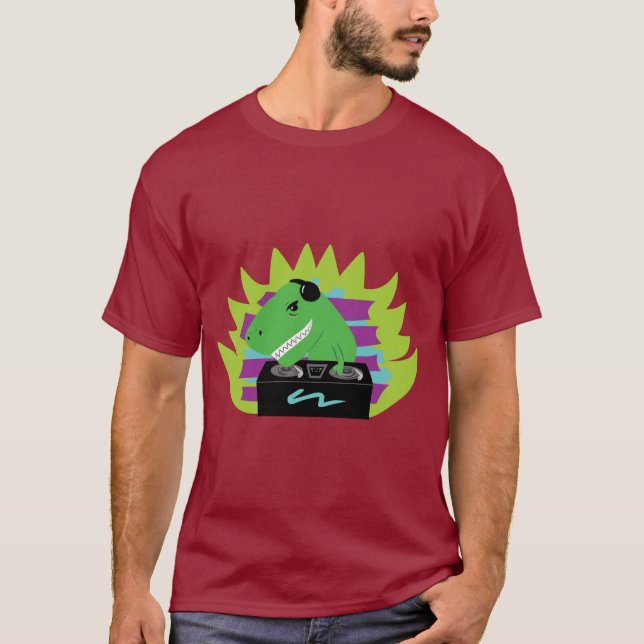 Dj-asaurus Rex T-Shirt (Framsida)