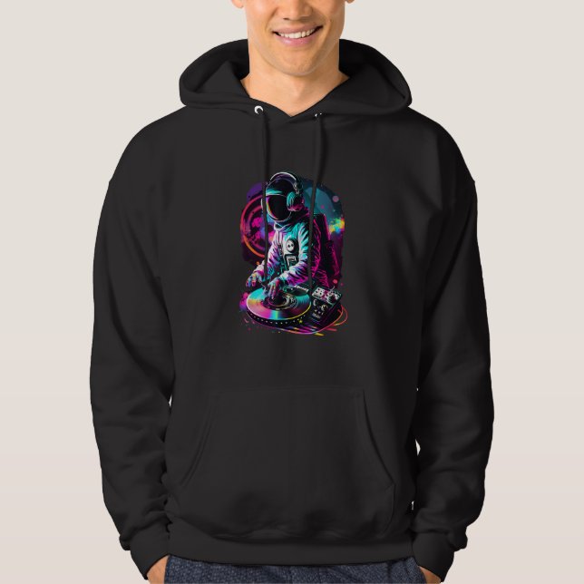DJ Astronaut Shirt Hoodie (Framsida)