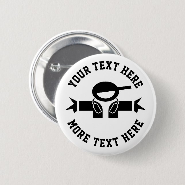 DJ-avkopplingsknapp för anpassningsbar musik för a Knapp (Framsida & baksida)