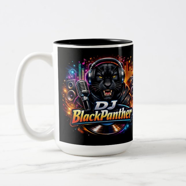 DJ BLACKPANTHER 2 Two-Tone COFFEE MUG Två-Tonad Mugg (Vänster)