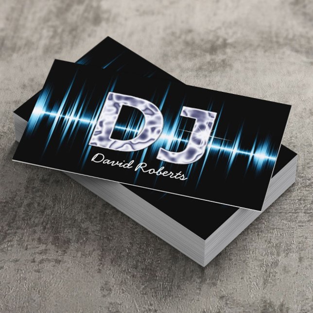 DJ Blue Ljud Vinkarare Professionell  Deejay Music Visitkort (Skapare uppladdad)