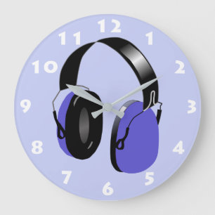 DJ BLUE MUSIC HEADPHONES DESIGN STOR KLOCKA