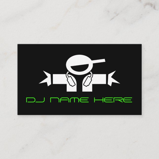 DJ Busines-kort Visitkort (Framsida)