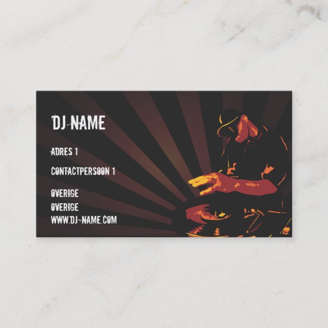 Dj Business card Visitkort (Framsida)