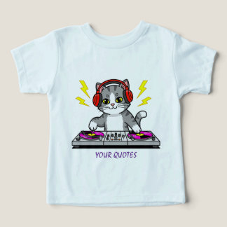 DJ Cat Cartoon – Cool Music Lover Illustration T Shirt