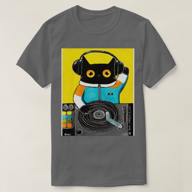 DJ Cat T Shirt (Design framsida)