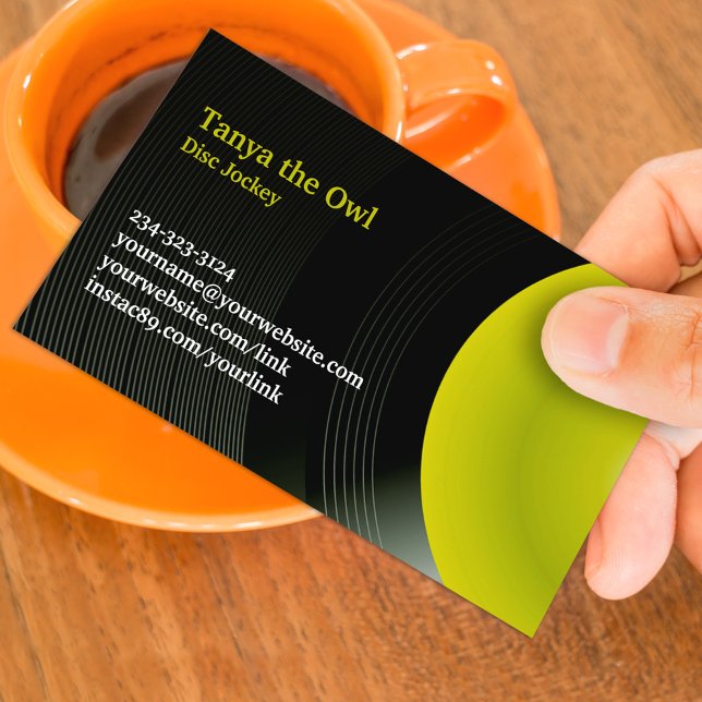 DJ CD-bakgrund, Affärskort Visitkort (Skapare uppladdad)