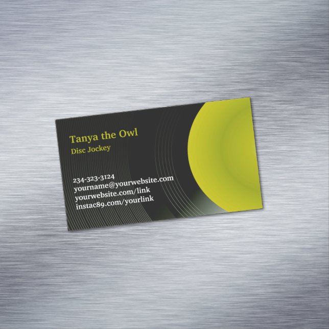 DJ CD-bakgrund Magnetiska Visitkort (In Situ)