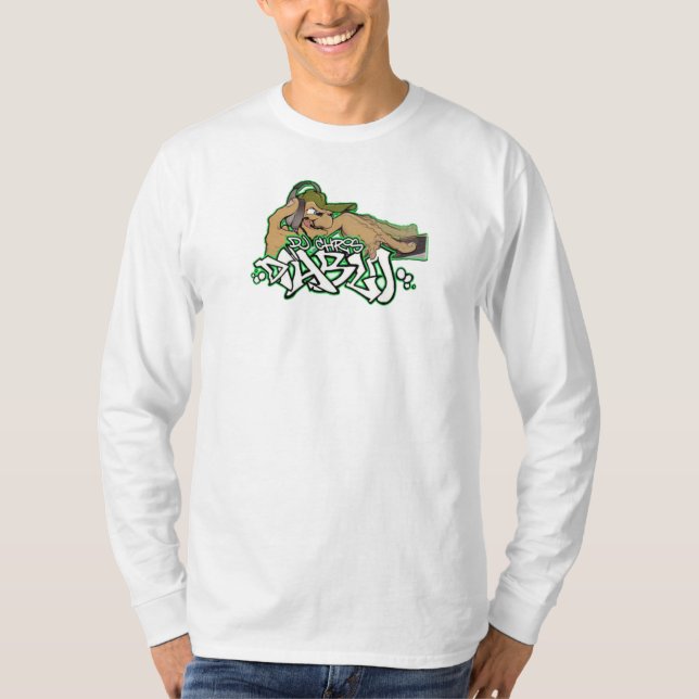 DJ CHRIS DIABLO LOGO 2 LÅNGÄRMLAD T SHIRT (Framsida)