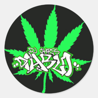 DJ CHRIS DIABLO LOGO 4 RUNT KLISTERMÄRKE