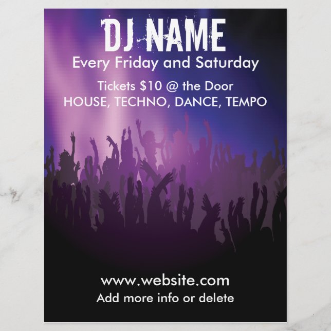 DJ Cont Crowd Music Flyer (Framsidan)