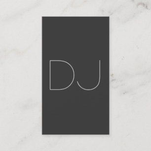 DJ Contemporary Grått Lodrät Clean Visitkort