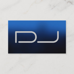 DJ Contemporary Snyggt Blue Background Visitkort