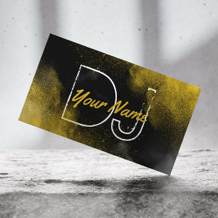DJ Coola Guld Powder Party Music Visitkort