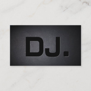 DJ Coola med fet text, svart, modern, minimalistis Visitkort