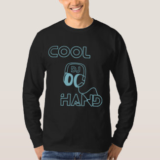 Dj-coolan räcker långärmadskjortan tee shirt