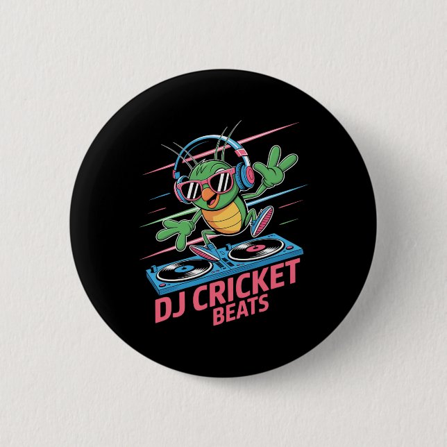 Dj Cricket Beats Groovy Musik Nöje  Knapp (Framsida)