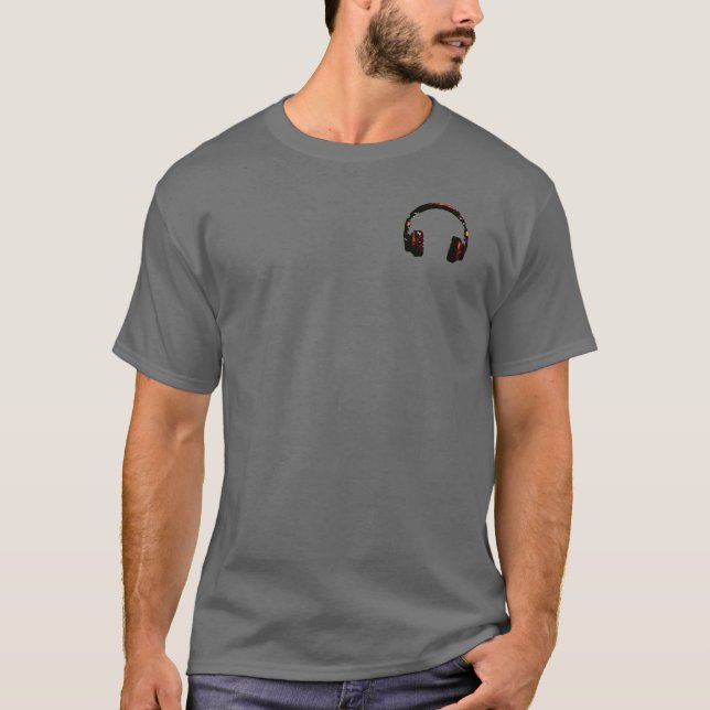DJ d.j. hörlurar Tee (Framsida)