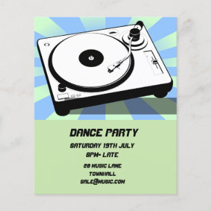 DJ Dance Party NightClub disco Flygblad