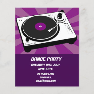 DJ Dance Party NightClub disco Flygblad