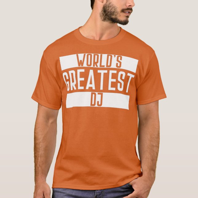 Dj Deejay Disk Jockey Night Klubb Djing T Shirt (Framsida)