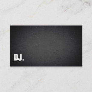DJ Deejay Modern Minimalist Black Professionell Visitkort