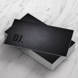 DJ Deejay Professionell Black Bold Text Elegant Visitkort