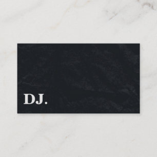 DJ Deejay Professionell Bold Text Coola Black Mode Visitkort