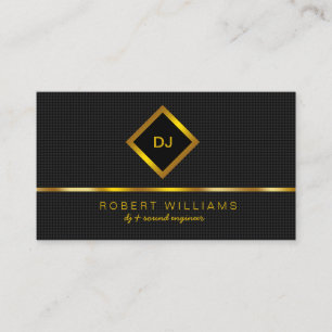DJ Deejay Professionell Guld Faux Music Teacher Visitkort