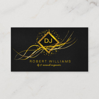 DJ Deejay Professionell Guld Faux Music Teacher Visitkort