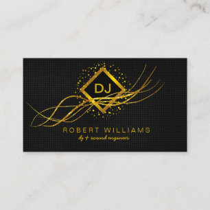 DJ Deejay Professionell Guld Faux Music Teacher Visitkort