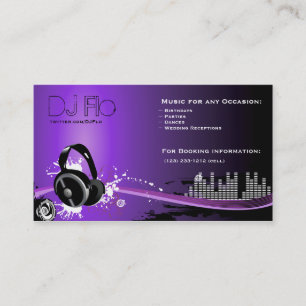 DJ - deejaymusikkoordinator Visitkort