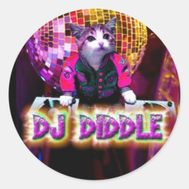 DJ DIDDLE STICKER RUNT KLISTERMÄRKE