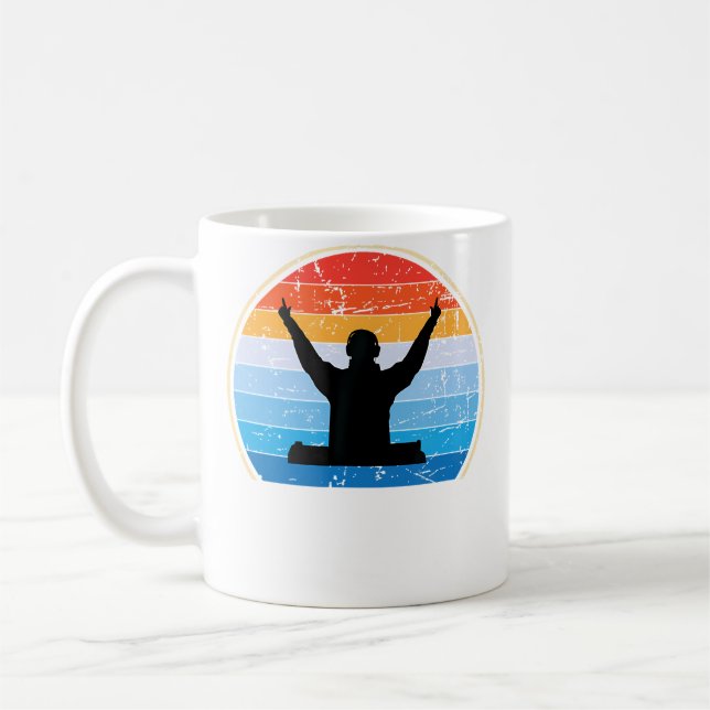 Dj Discjockey Techno Evenemang Hörlurar Edm Festiv Kaffemugg (Vänster)