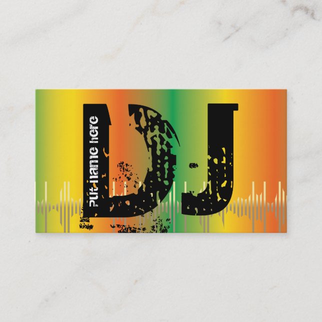 DJ Discjockey visitkort (Framsida)