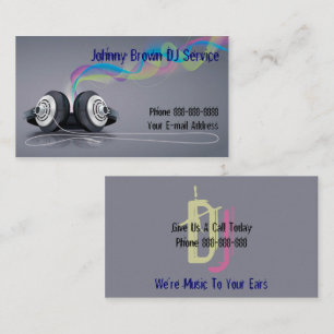 DJ Disk Jockey-Affärskort Visitkort